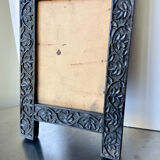 Antique Wooden Picture Frame with flower carvings 42 cm x 19 cm