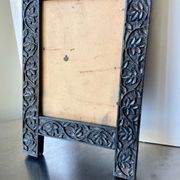 Antique Wooden Picture Frame with flower carvings 42 cm x 19 cm