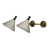 Pair of Arteluce Mid Century Guariche wall lights Sarfatti Eames 1 Light