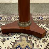 1960s Empire style pedestal table in cherry wood with black marble top
