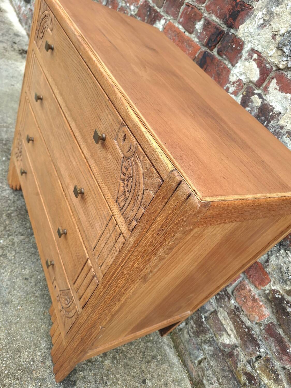 Art deco chest of drawers, vintage old furniture