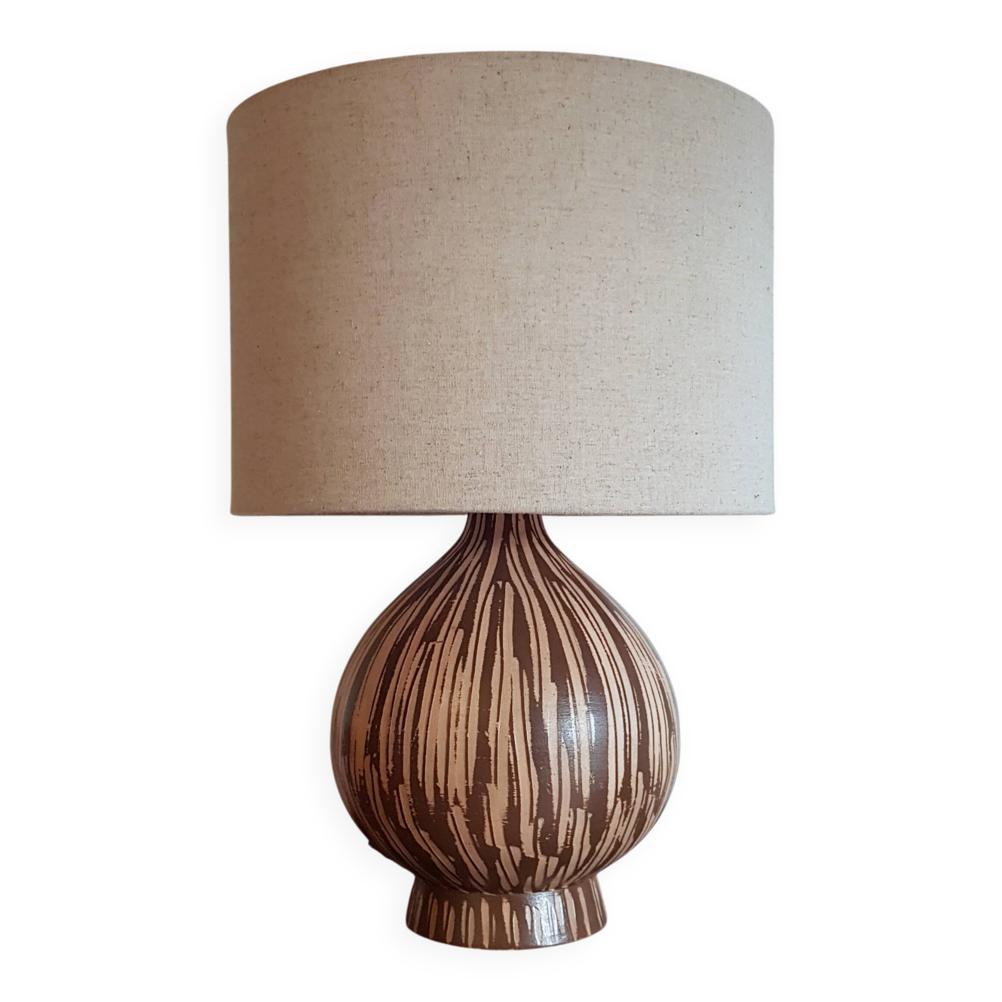 Lampe boule céramique
