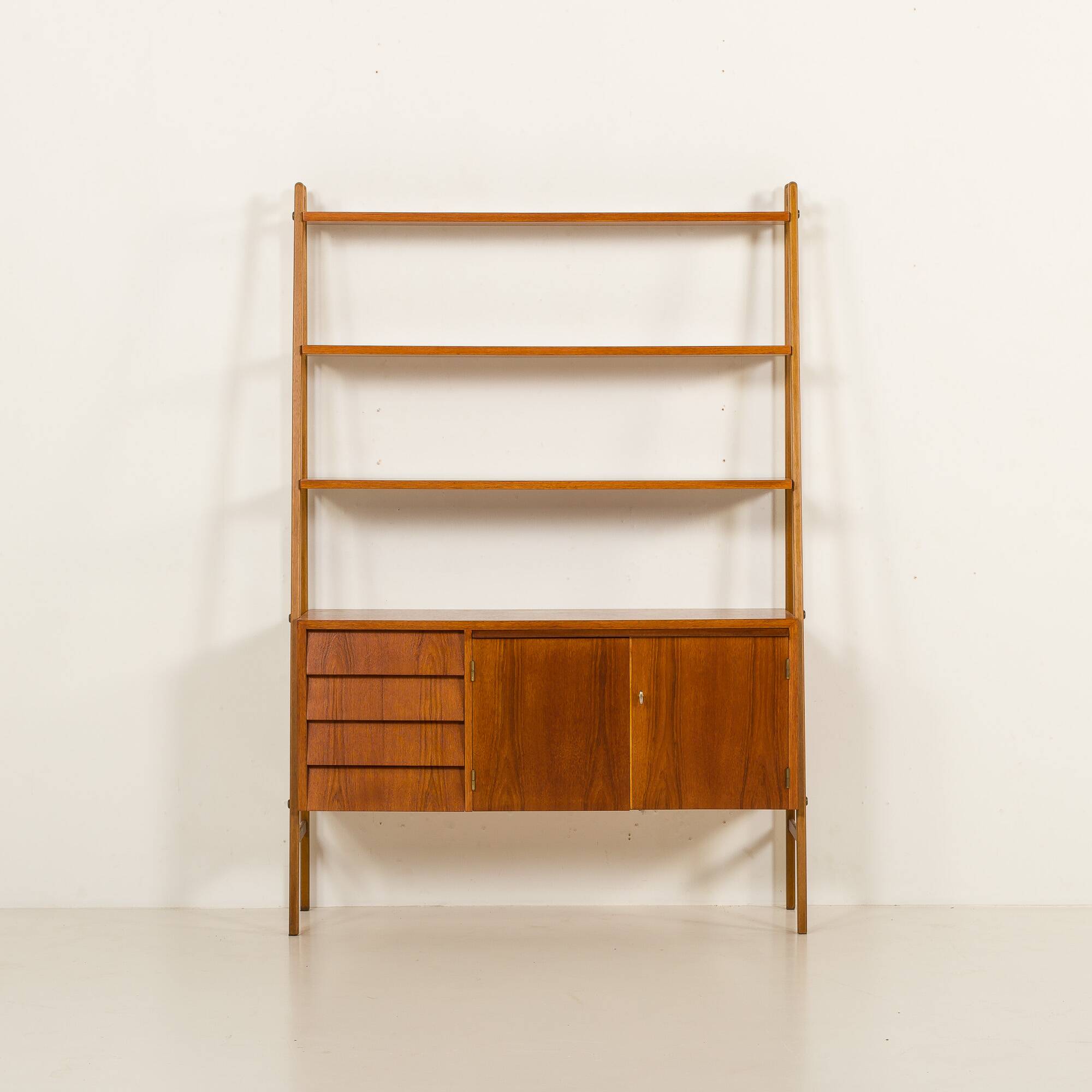 Scandinavian mid century bookcase with a desk, Sweden 1960s