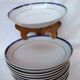 Service 12 hollow plates porcelain Vintage 80s/90s