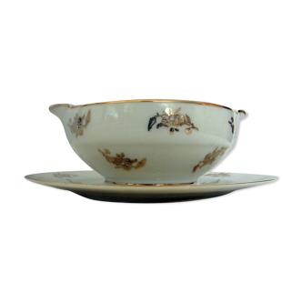 Sauciere ronde porcelaine  Limoges signe P. Parry vieille