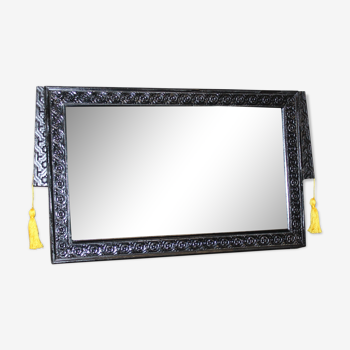 Black art deco mirror - 53x30cm