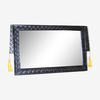 Miroir art déco noir - 53x30cm