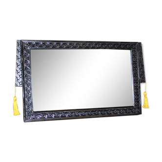 Black art deco mirror - 53x30cm