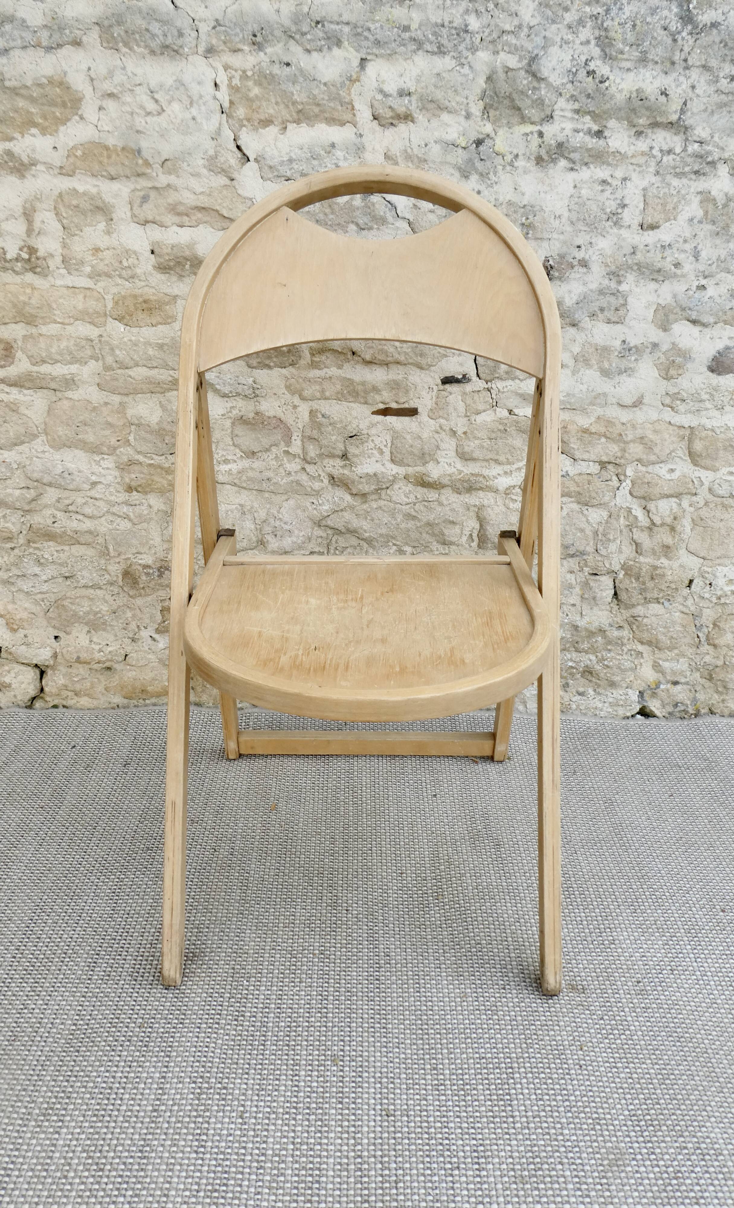 Chaise pliante OTK modèle No 24, vers 1960