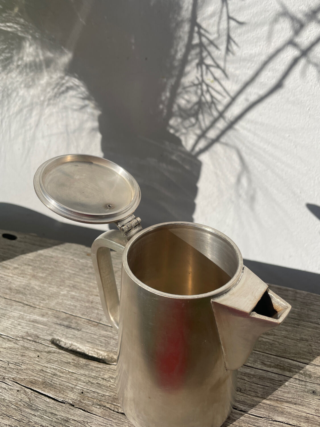 Art Deco silver-plated metal teapot