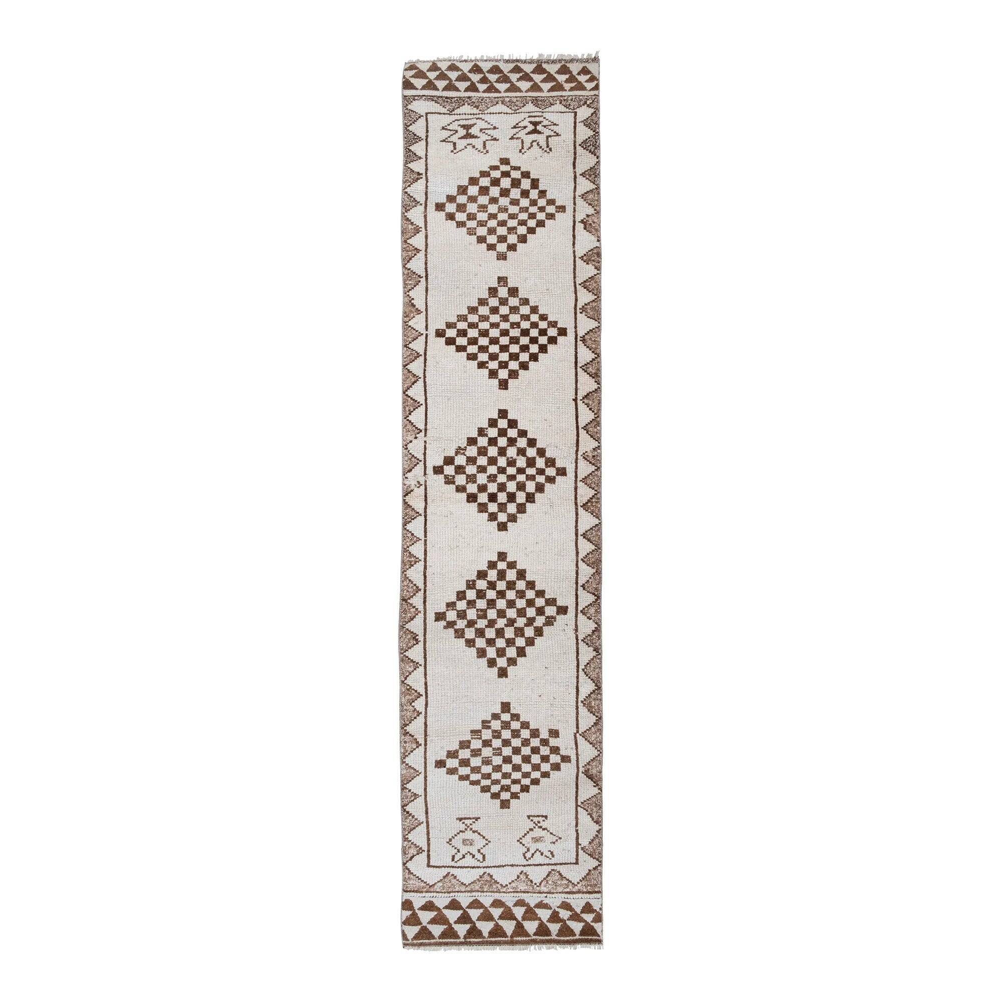 Tapis de couloir turc vintage 78x350 cm