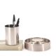 Tecno Design round steel ashtray, 70s