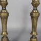 Pair of fluted bronze candlesticks Louis XVI period 27 cm