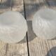 Art Deco ball vase pair with flower and leaf decor