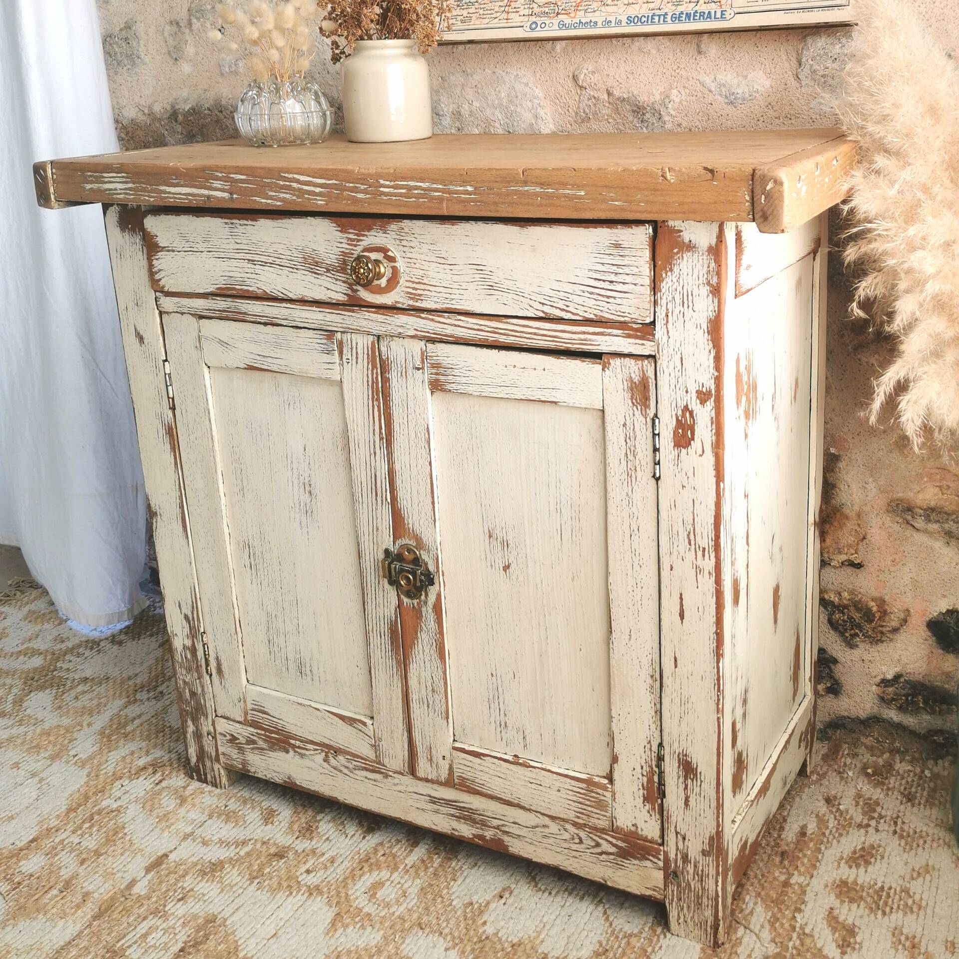 Petit établi, meuble de métier ancien