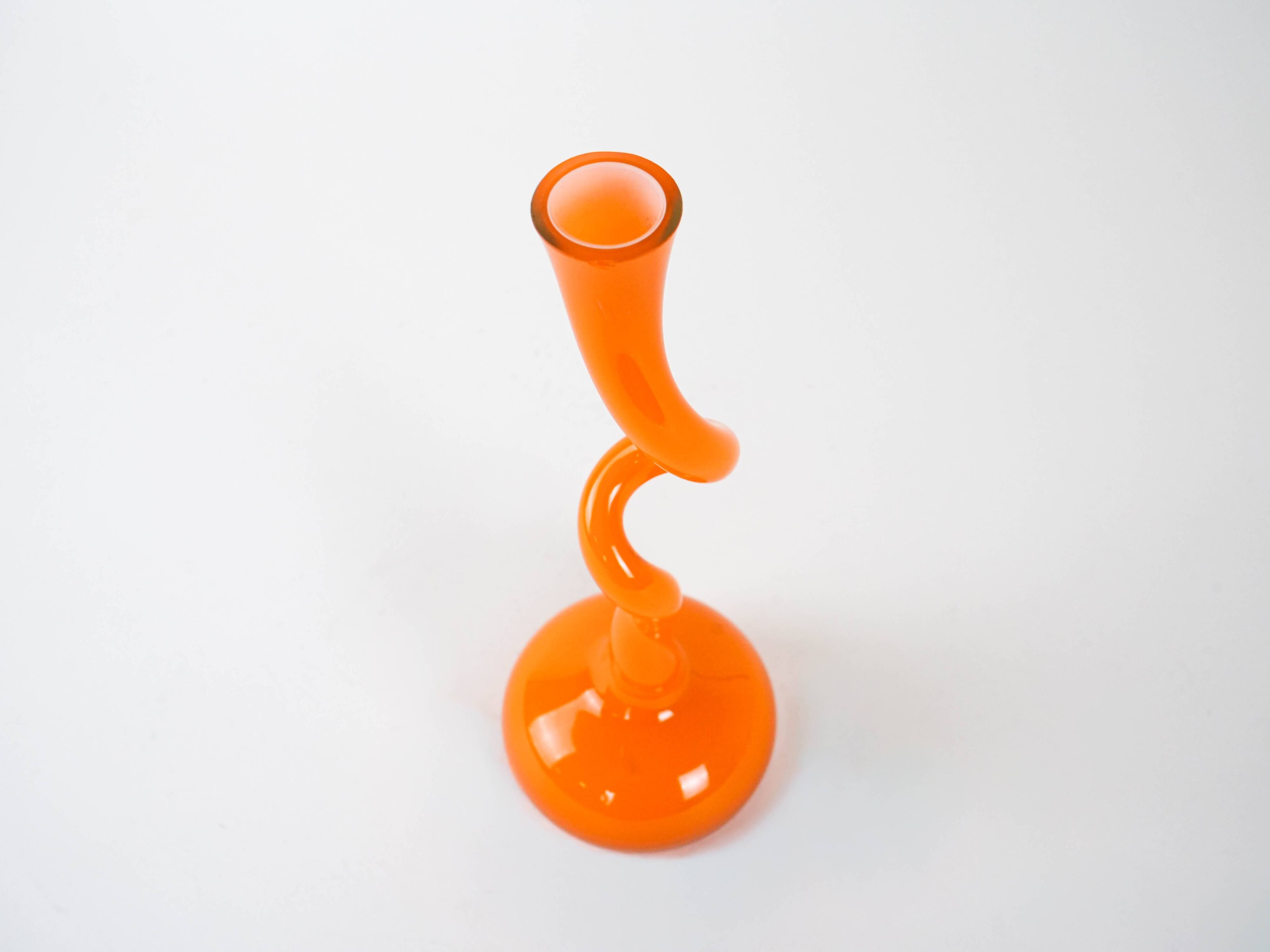 Orange vase, Danish design, 1990s, made in Denmark