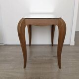 Wooden coffee table and mirror