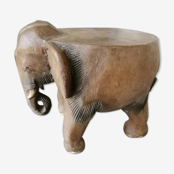 Solid wooden elephant table