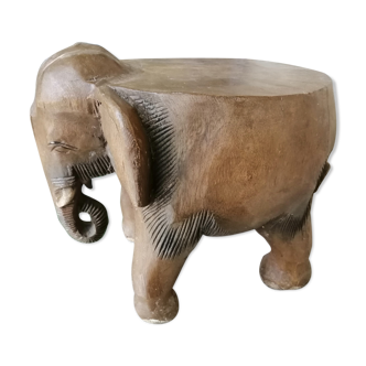 Solid wooden elephant table