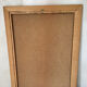 Vintage bevelled wall mirror in stained wood and brass