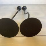 Pair of black hysteria-style candlesticks