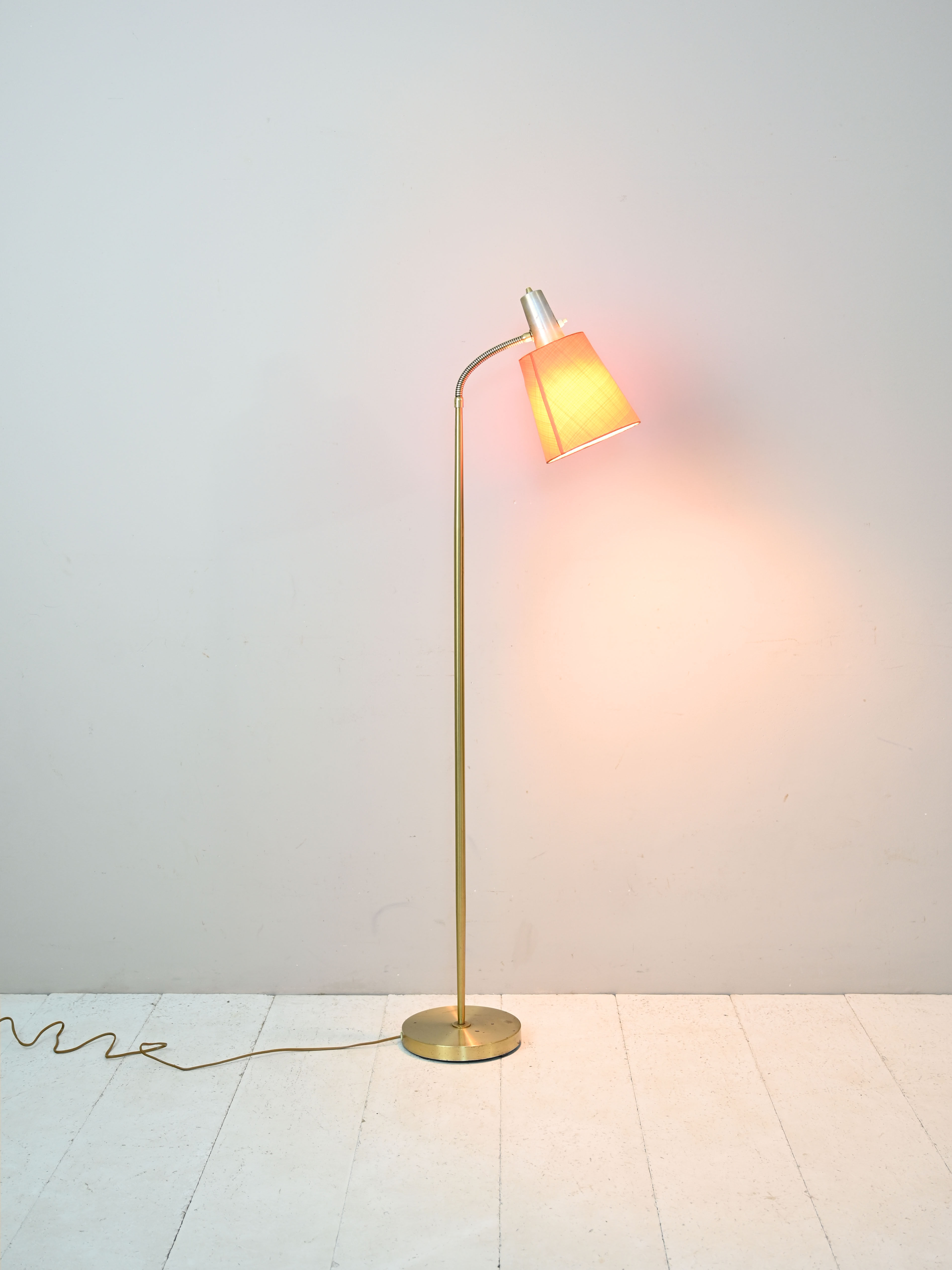 Modern antique floor lamp with gold base