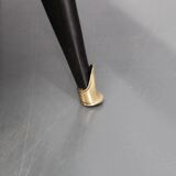 Buffet italien organique des années 1950 avec plateau en verre et 4 tiroirs