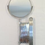 Vintage metal accordion wall mirror