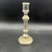 Bougeoir en verre eglomisé XIXe 19e