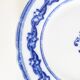 Pair of English earthenware plates, leaf pattern.