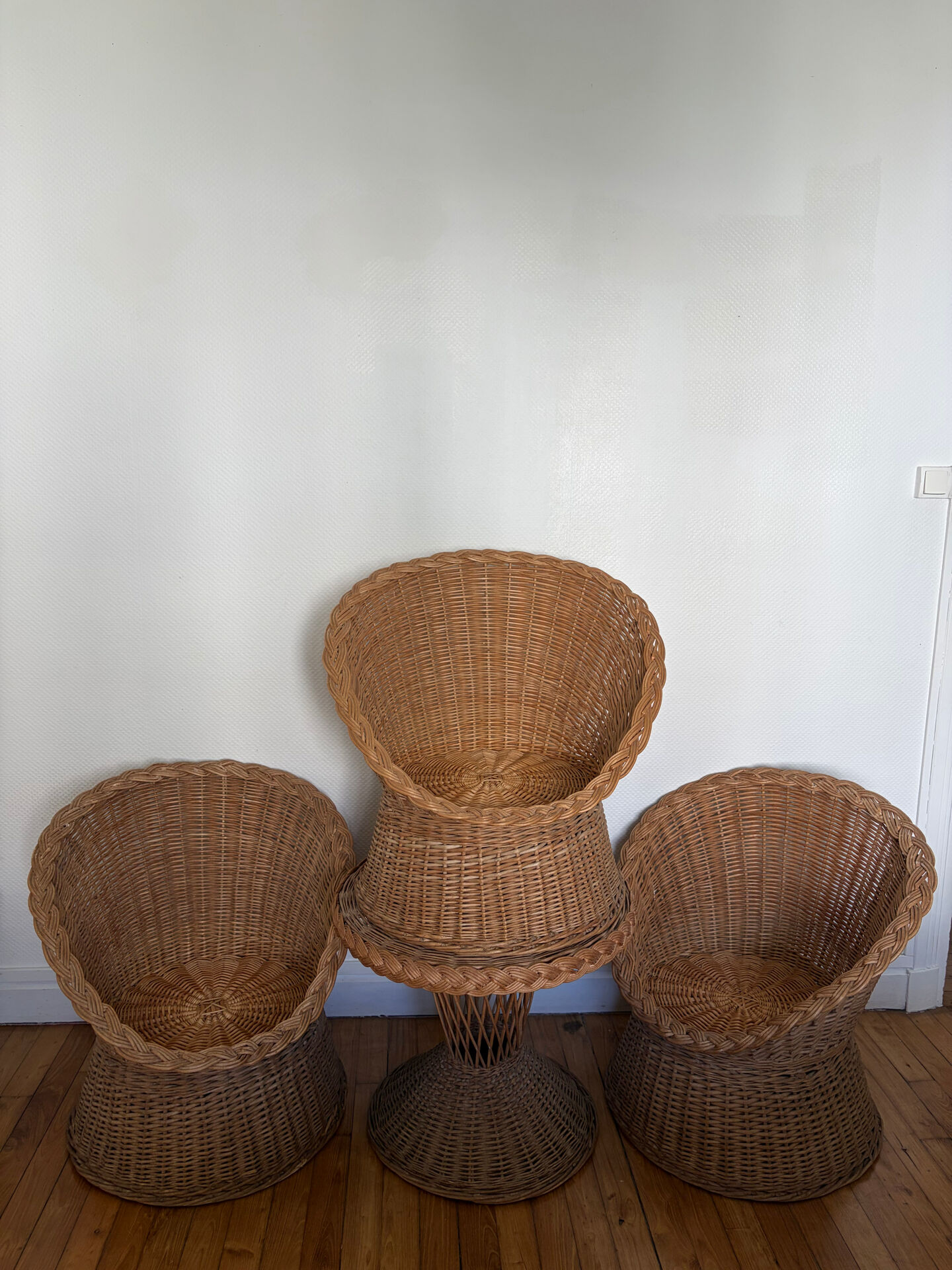 1960s wicker lounge set