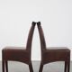 Set of 6 cognac-colored cowhide Art Deco design dining room chairs