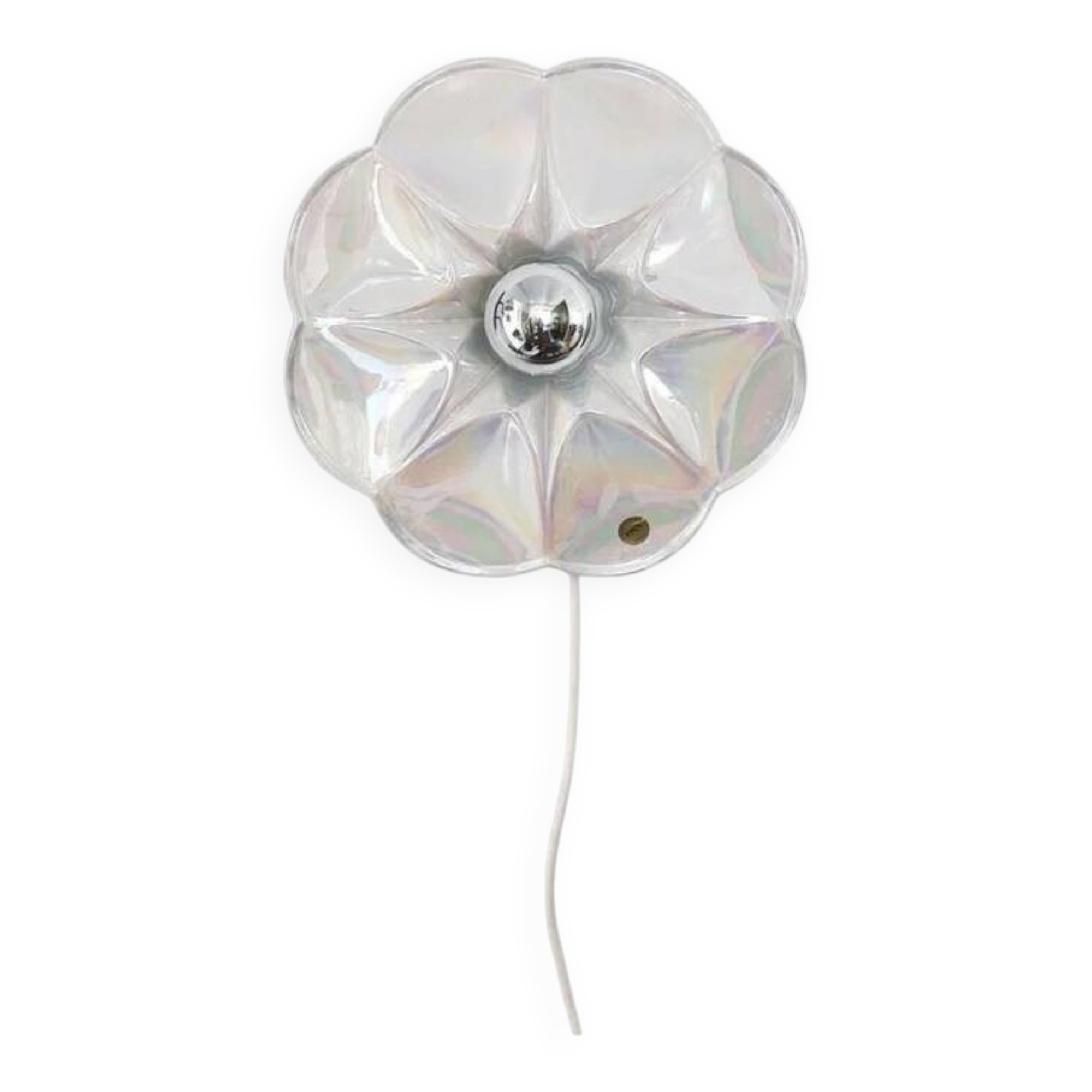 Mid-century iridescent porcelain wall lamp by Goebel for PAN Germany 1970s