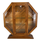 Unique octagonal Art Deco display cabinet from England.