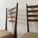 Lot de 2 chaises en bois filaire dans le gout de Gio PONTI , Italie 1970
