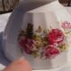 2 old earthenware bowls Hamage North pattern roses diam 15 cm H 8.5 cm