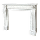 Cheminée en marbre blanc de carrare style Louis XVI vers 1890