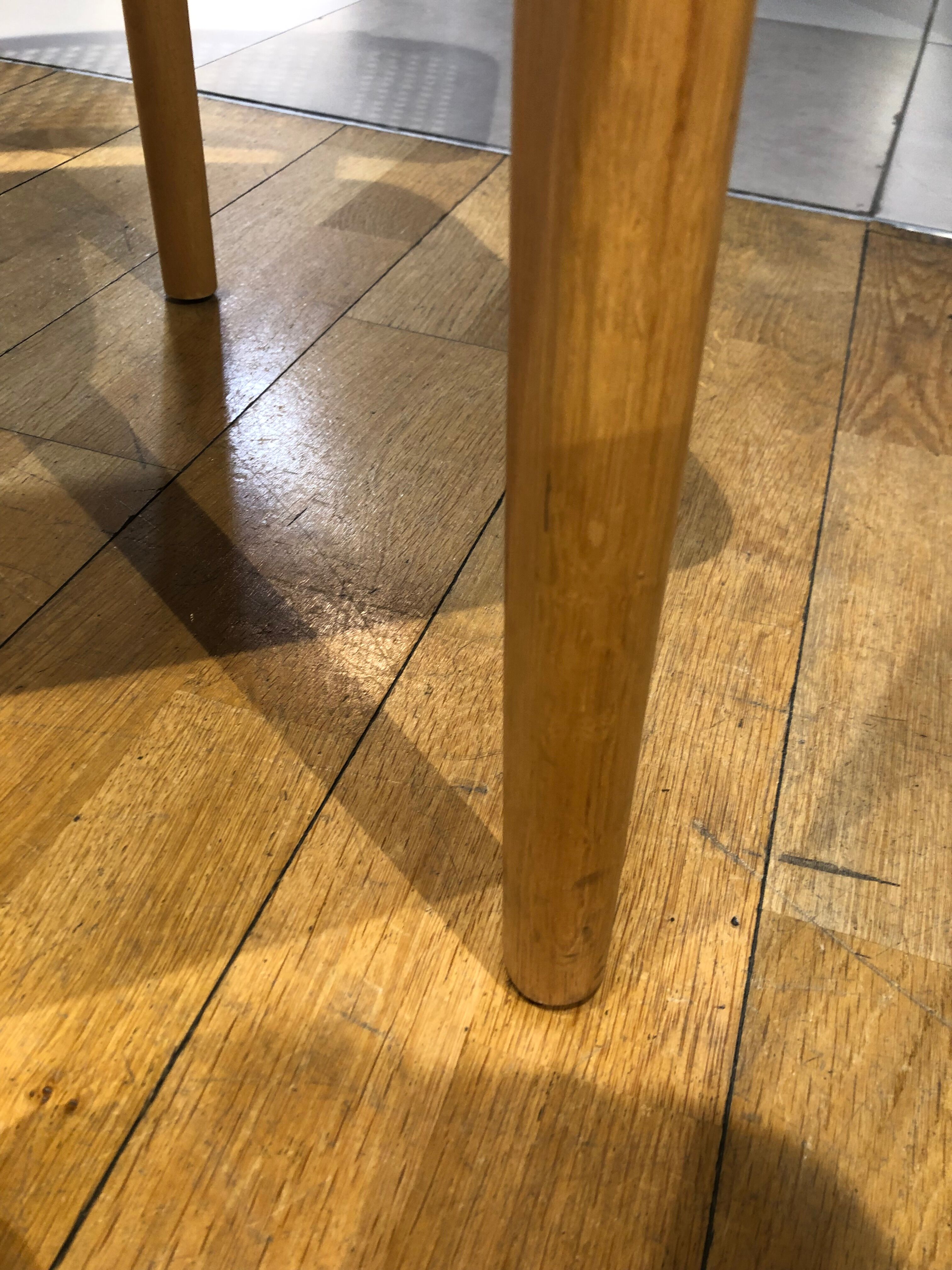 Chair cannage light wood leather tobacco