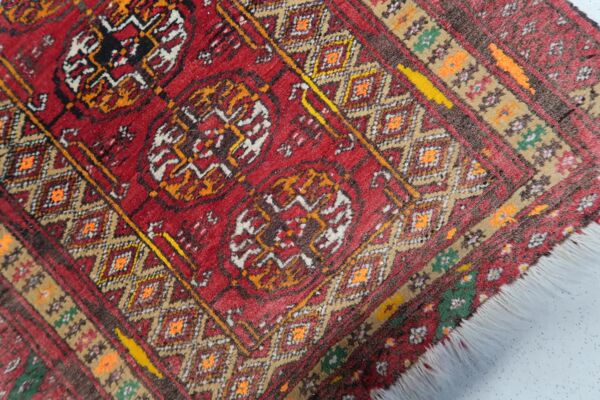 Tapis Ersari afghan vintage fait à la main 46cm x 50cm années 1960