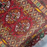 Handmade vintage Afghan Ersari mat 46cm x 50cm 1960s