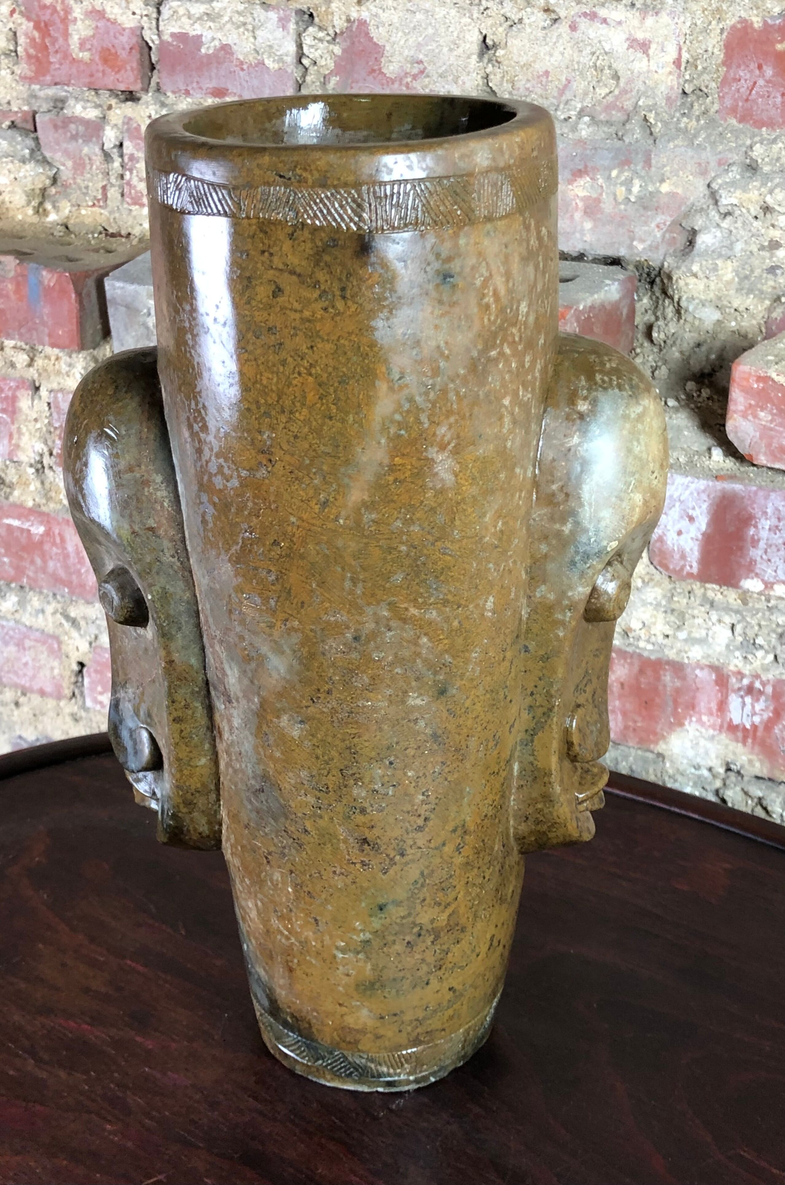 Stone vase from Mbigou 1970s