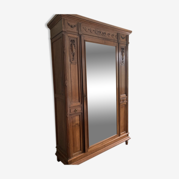 High cabinet mirror door and interior shelves