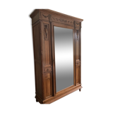 High cabinet mirror door and interior shelves