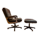Swivel armchair and its ottoman "drabert" for "gerd lange".