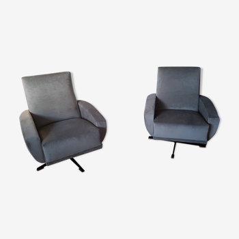 Pair of swivel armchairs from the 1950/60