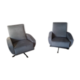 Pair of swivel armchairs from the 1950/60