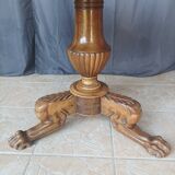 Walnut tripod pedestal table
