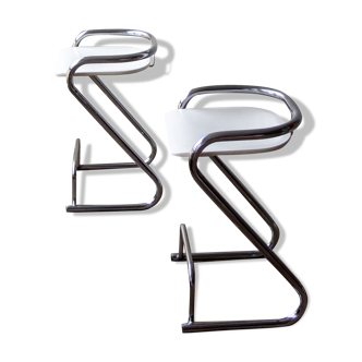Pair of S70-3 bar stools by Borge Lindau & Bo Lindekrantz for Lammhults