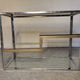 Showcase shelf 70s metal & smoked glass
