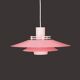 Great pink restored Danish ceiling lamp *** Danish design *** unique *** Denmark 1970's